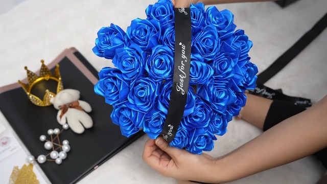 Amazon.com: Eternal Pink Ribbon Rose Bouquet Forever Rose Flowers