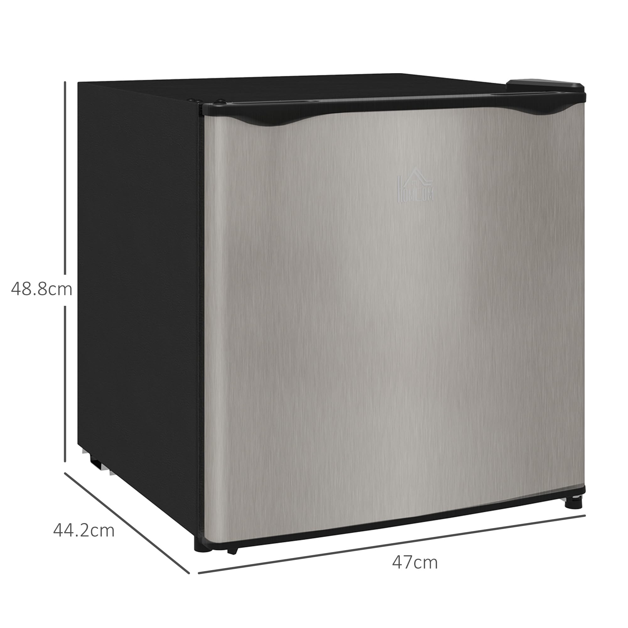 HOMCOM Tabletop Mini Freezer with 35 Litre Capacity, Small Freezer with Reversible Door, Adjustable Temperature and Removable Wire Shelf for Bedrooms, Home Office, Silver Tone — view 7