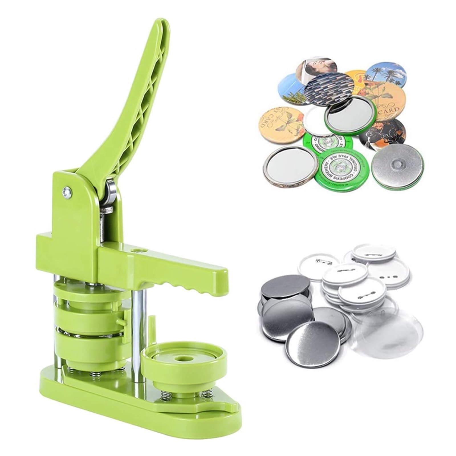 Ruotare Pin Badge Maker Machine Button Pin Maker Badge Punch Press Machine con 100 Set di Parti E Taglierina 25/32/37/44/58MM(25MM)