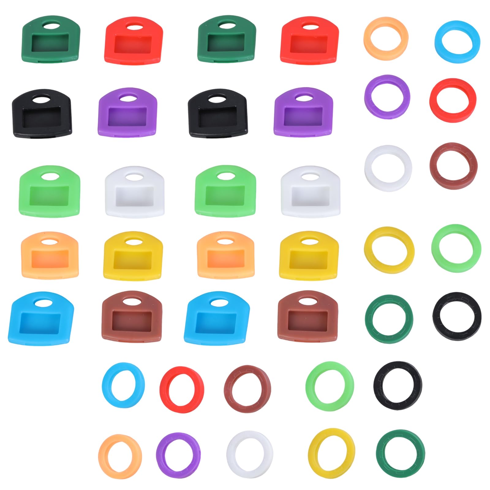 Alloneslife 40Pcs Assorted Caps Identifiers Covers For Effective Management Feature Silicone In Various Color Fast Easy Access Luggage Identifiers