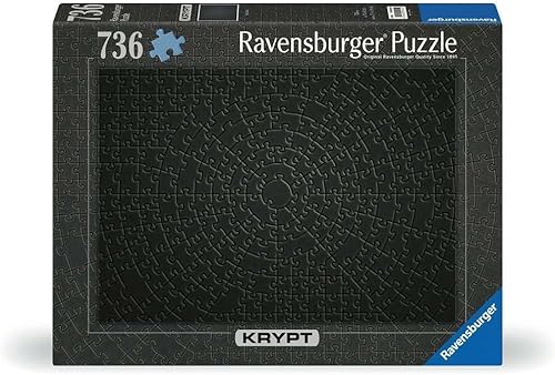 Miniatura 1 de Ravensburger Krypt 12000054 - Rompecabezas de desafío negro de 736 piezas para adultos, herramientas hechas a mano, fabricado en Alemania, cada
