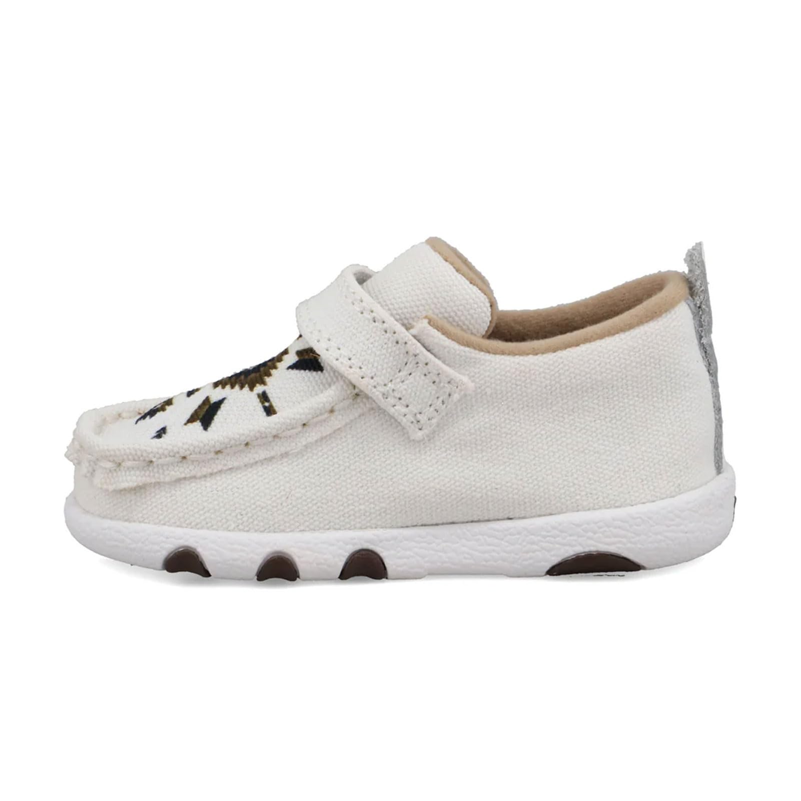 Twisted X Infant's Driving Moc, Moc Toe, White Multi, 6 M