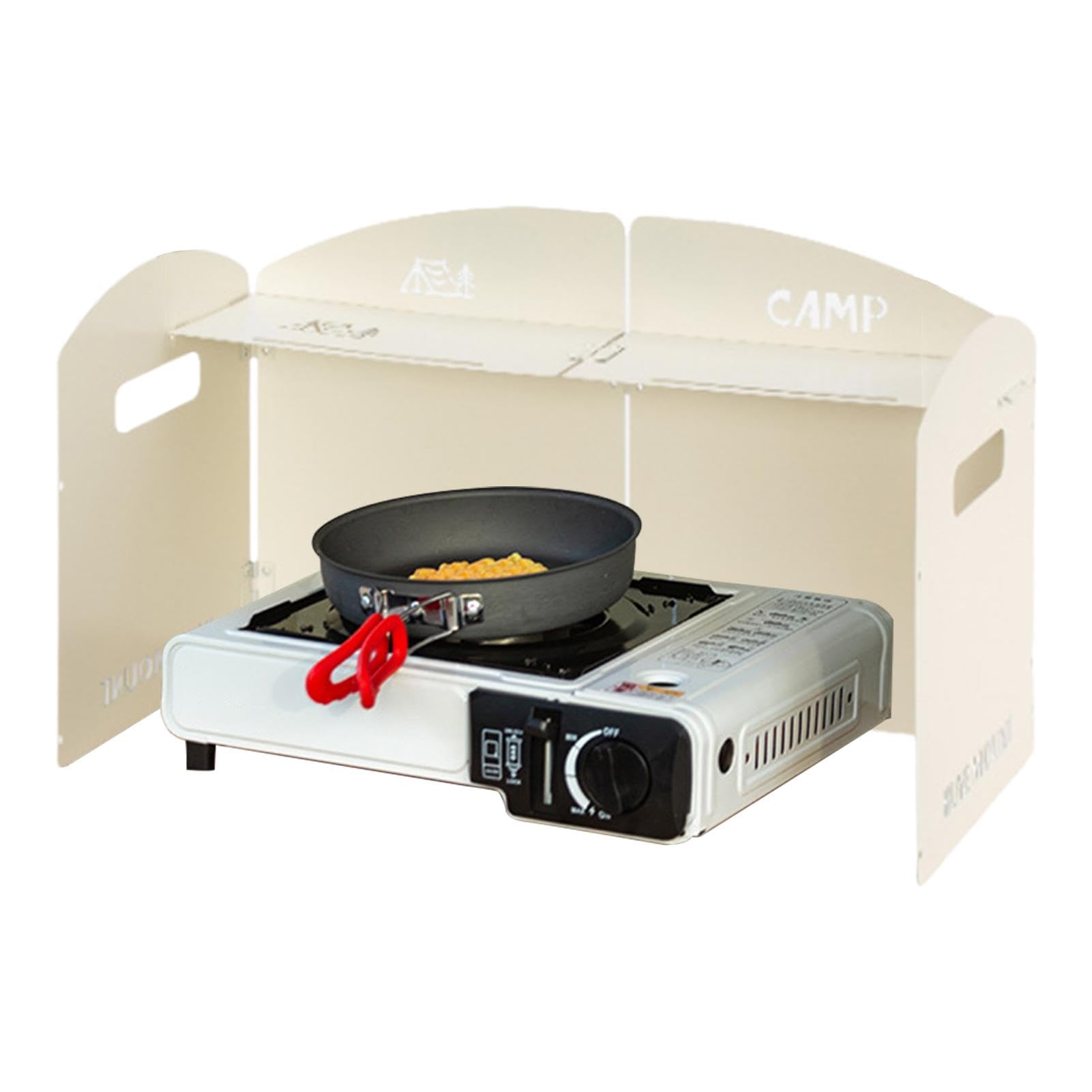 Parabrezza Per Fornello Da Campeggio In Titanio - Set 3 Pezzi Ultraleggero Con Bruciatori