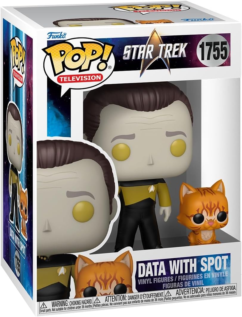 Funko Pop!&Buddy: Star Trek The Next Generation - Data with Spot - Collectable Vinyl Figure - Gift Idea - Official Merchandise - Toys for Kids & Adults - TV Fans
