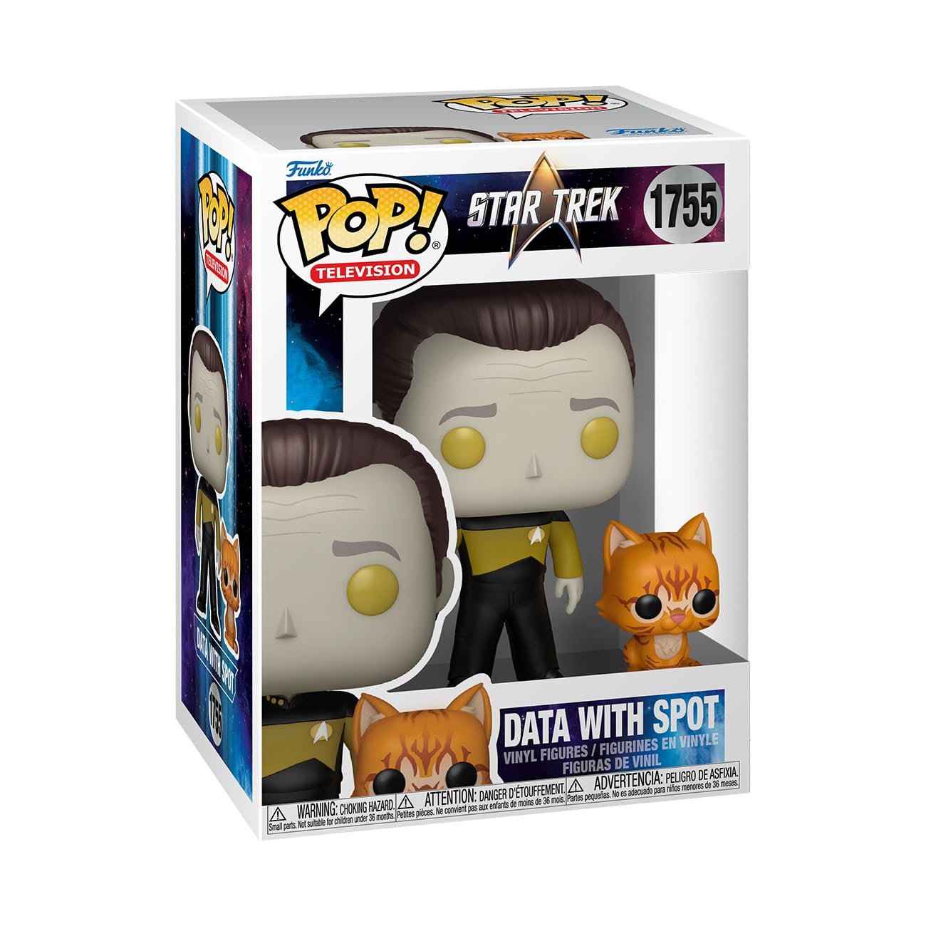 Funko Pop! & Buddy: Star Trek Next Generation  Lt. Comm Data With Spot - Star Trek the Next Generation - Collectable Vinyl Figure - Gift Idea - Official Merchandise - Toys for Kids & Adults