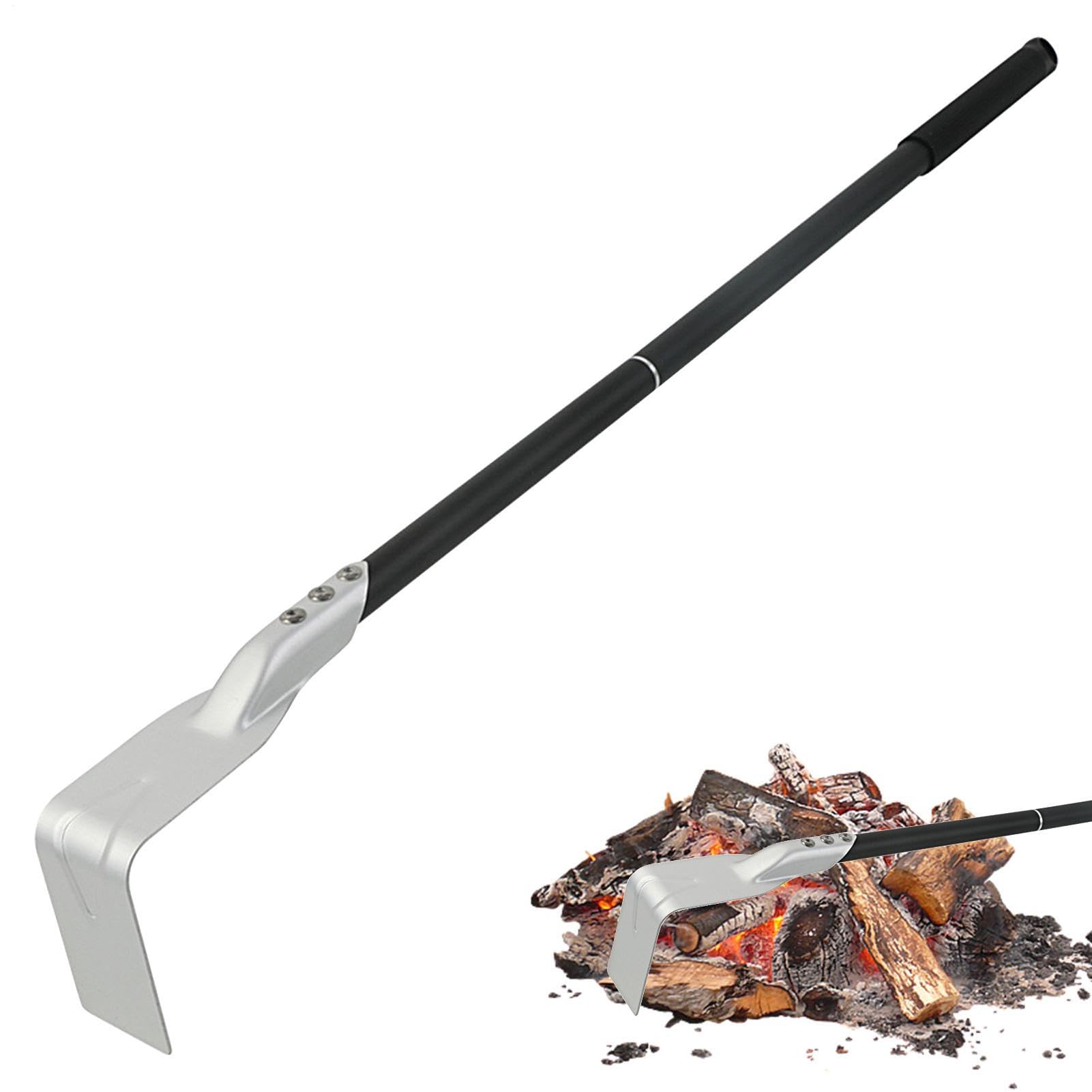 Rastrello Cenere per Griglia - per Forno per Pizza con rastrello di carbone - Strumento per ceneri di carbone per Barbecue, per Forno per Pizza e Parrill