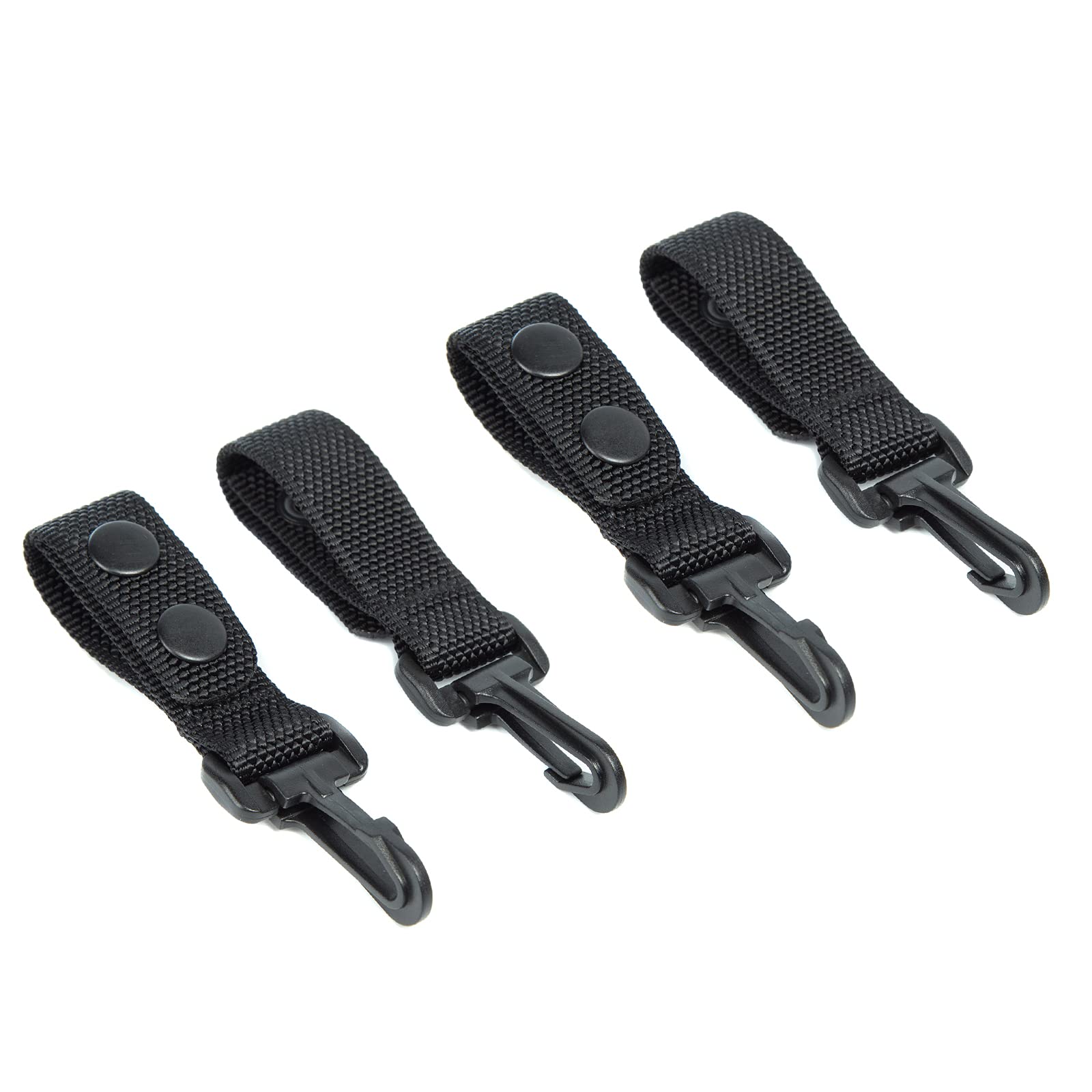 LUITON 4-Pack Duty Belt Keeper with Key Holder for 2¼" Wide Belt Nylon Keychain Police Key Strap Keeper with Snap Tactical Gear Clip Military Molle Hook