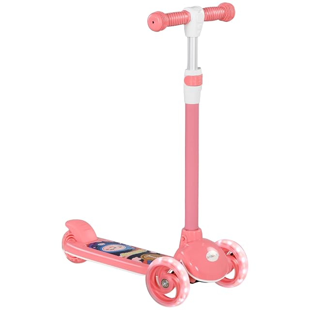 AIYAPLAY Patinete para Niños de 2-6 Años con 3 Ruedas 52x29x63-76 cm Rosa