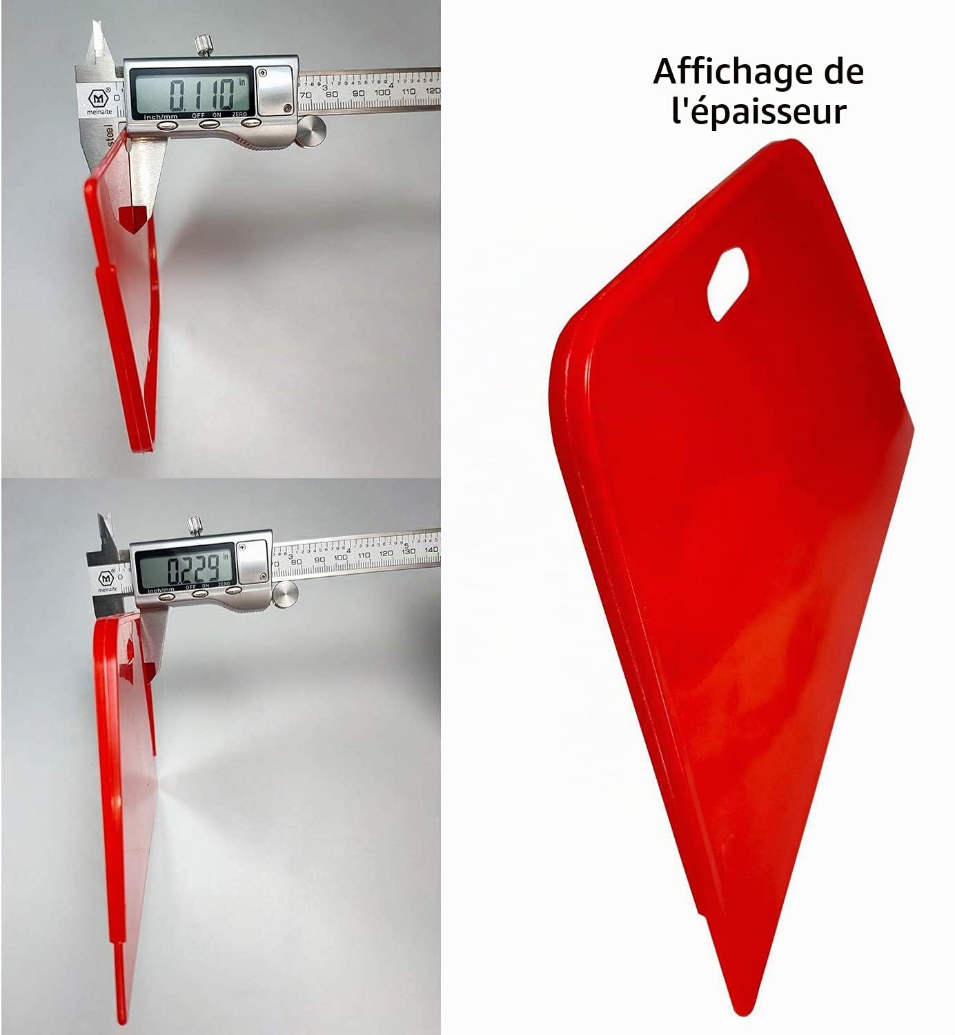 Art3d Kit Covering Outils de Film Papier Peint Fenêtre Voiture Carrelage Vinyle Raclette Pose Adhésif Squeegee Silicone Couteau Universel Lames 1.5m Mètre Ruban