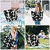 flintronic Women Beach Bag | Canvas Travel Tote Bag | Large Shoulder Bag with Rope Handle for Beach, Holiday, Shopping, Traveling (45cm*32cm*14cm) Anchor Pattern Design (Black) #1
