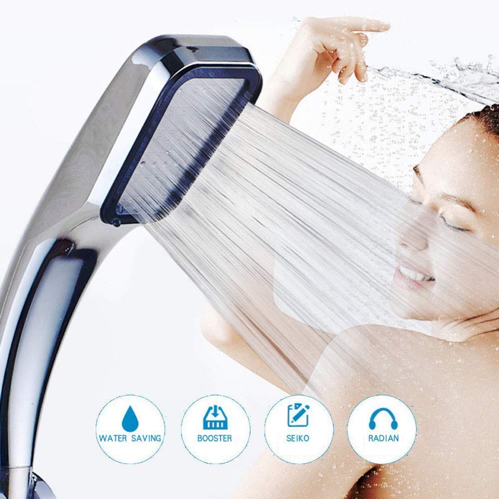 alcachofa de la ducha Cabezal de ducha de 300 agujeros, flujo de ahorro de agua con boquilla de pulverización de alta presión de lluvia Abs cromada, accesorios de baño
