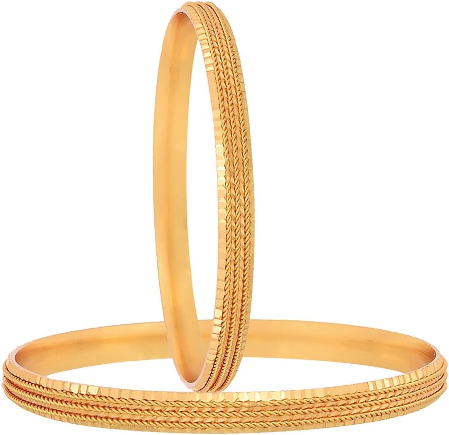 Bangle Gold Plated Bahubali Inspired Trendy Bangle Set Of 2 Jewellery For Women & Girls (2.8)