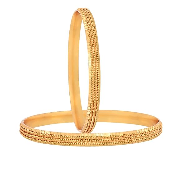 ZENEME Gold Plated Bangles for Women & Girls