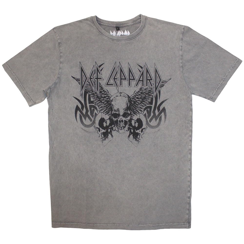 Def Leppard Tribal Skull Limited Edition 999 Only Premium Wash T Shirt XXL