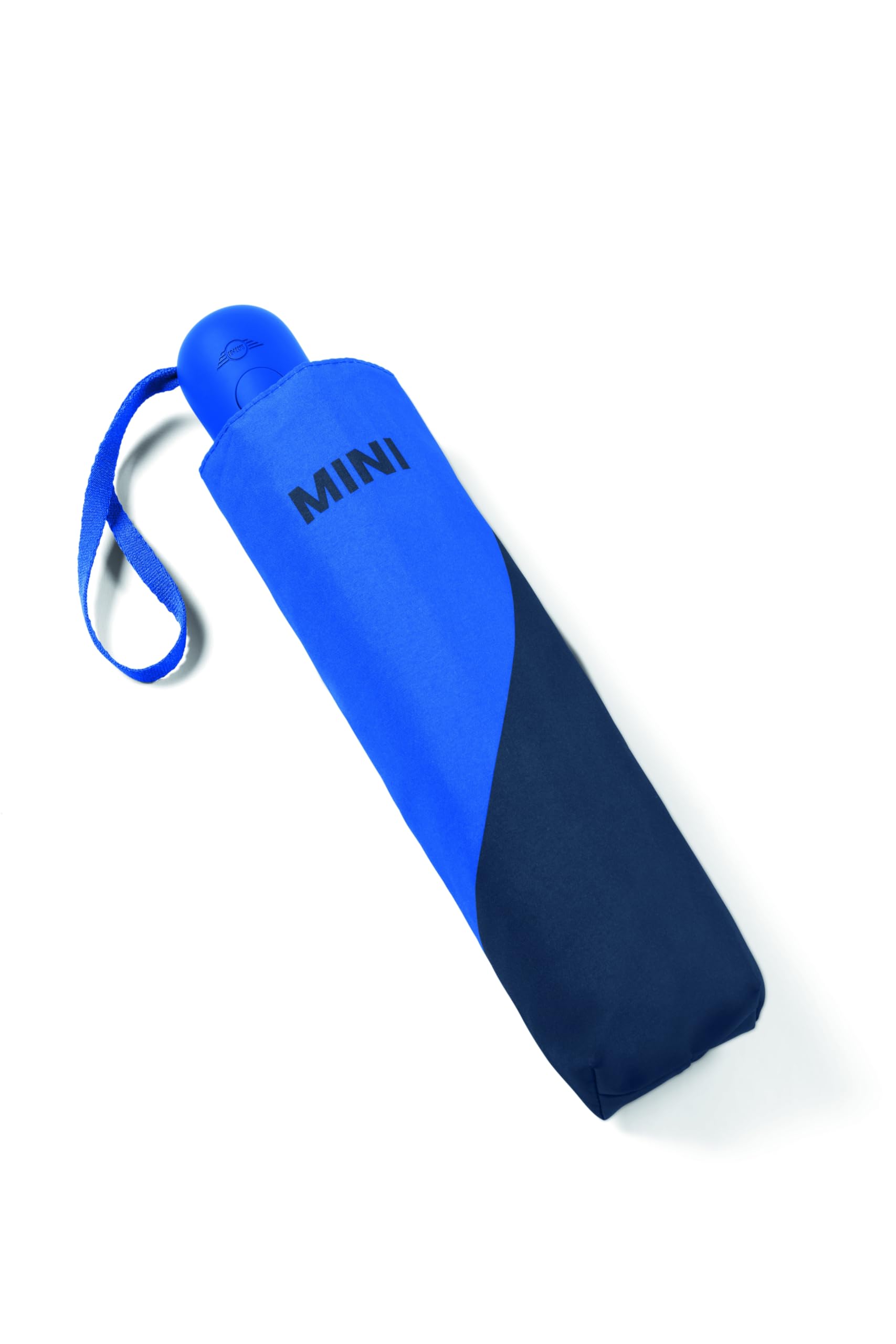 MINI Genuine Umbrella Foldable Car Face Detail Blazing Blue Indigo Push Button