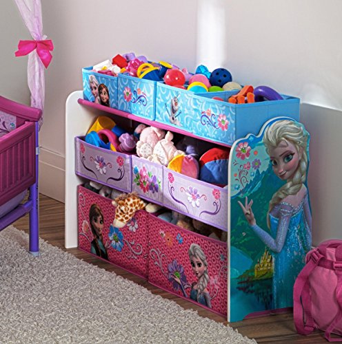 frozen multi bin toy organizer