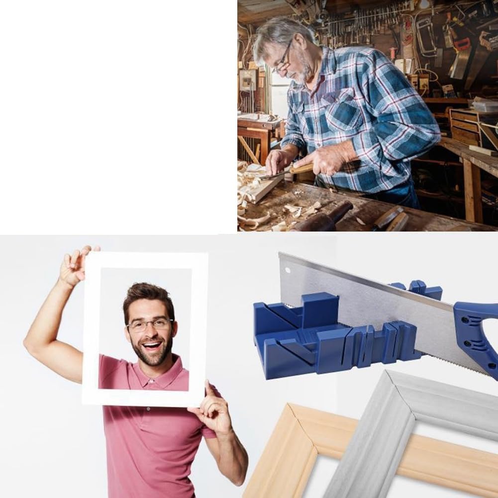 Cabinas para Ingletadora, Caja de Ingletadora con SujecióN para Corte de Madera, Herramienta de Corte en áNgulo Oblicuo de Yeso para Madera S