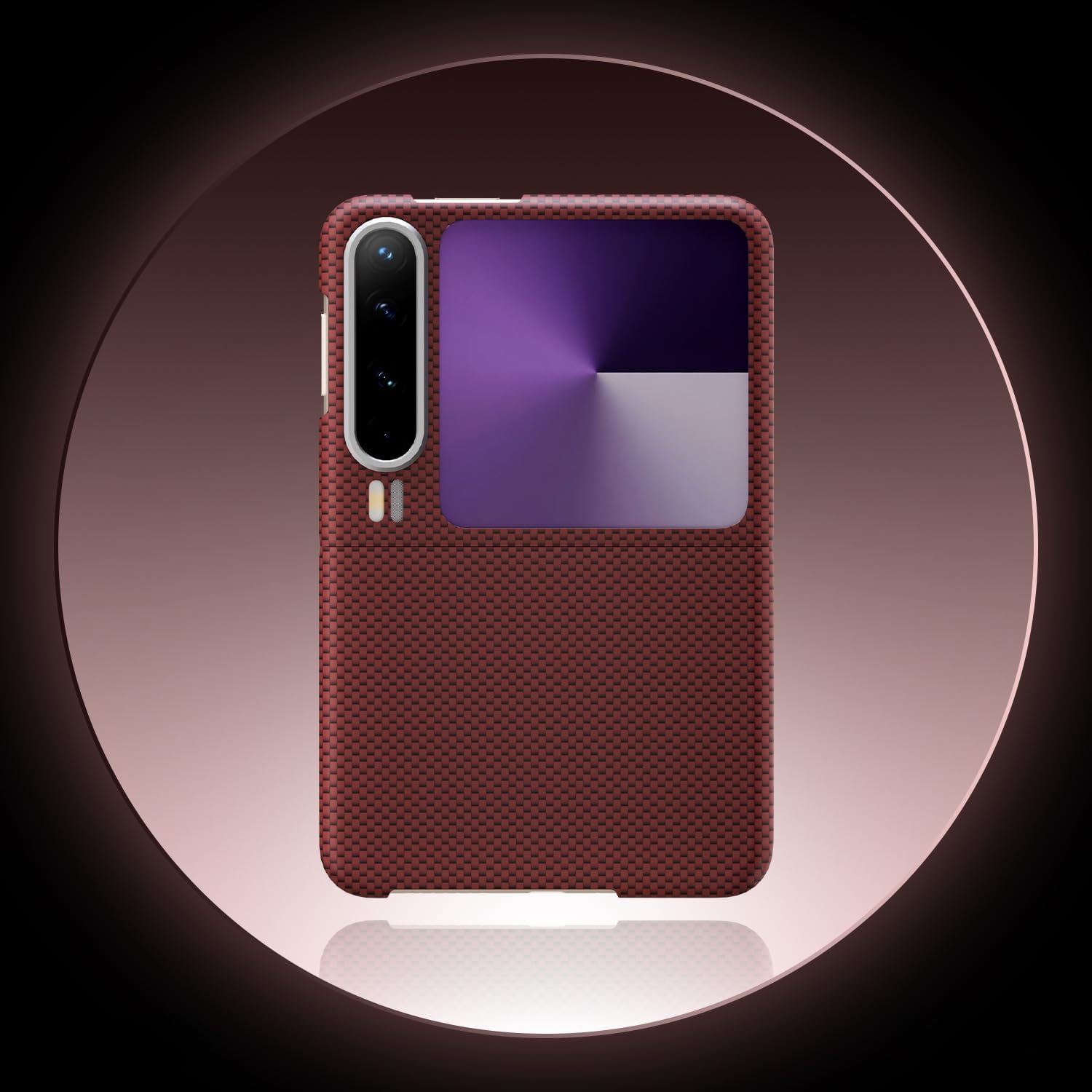 Case Compatible with Huawei Pura X (2025), Nano Engraving Crafted Phone Case, Ultra-thin Anti-fingerprint Magnetic Protective Cover for Huawei PuraX (Red)