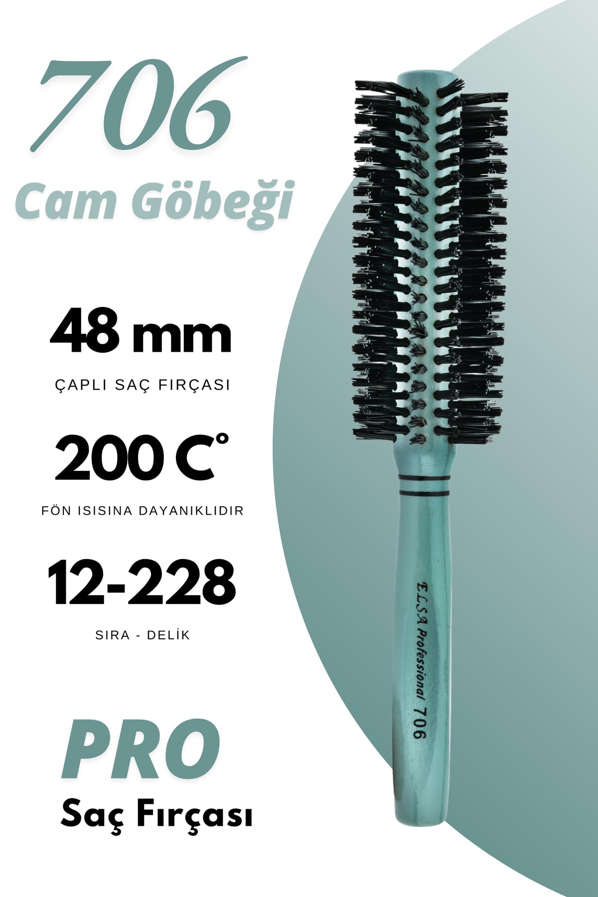 Elsa Professional 706 Cam Göbeği Saç Fırçası