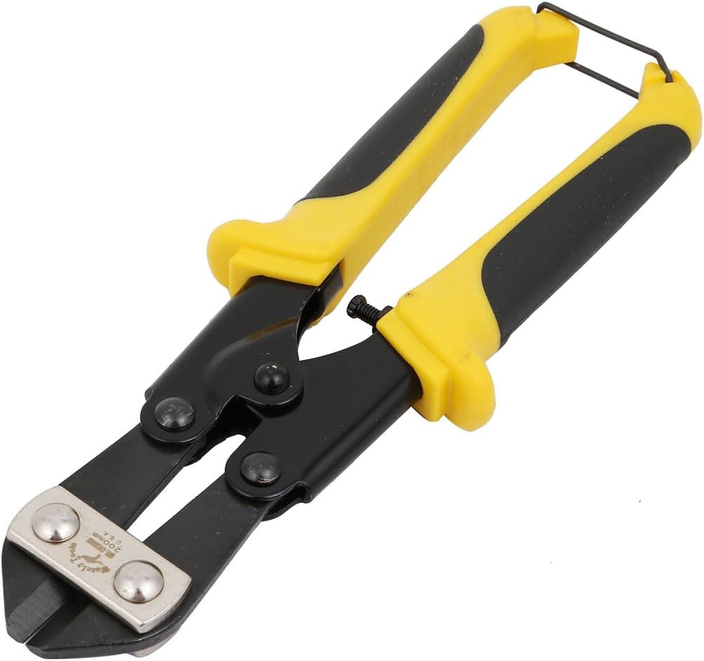 Aexit 200mm Length Plastic Handle Spring Loaded Wire Cable Cutter Plier Yellow Black (536b512ff311188c7d7d452ff088aff7)