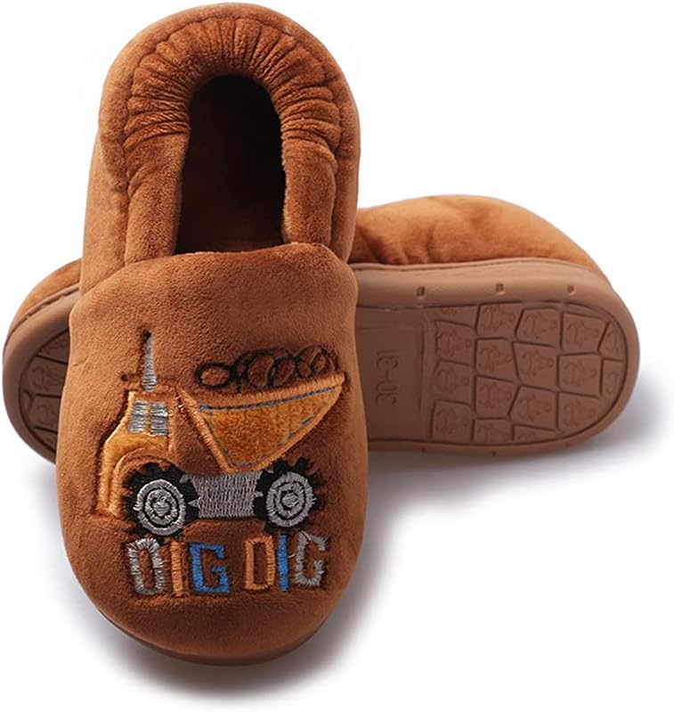 Kids Boys Girls Warm Slippers Kids Non-Slip Winter Indoor Household Shoes - Image 7
