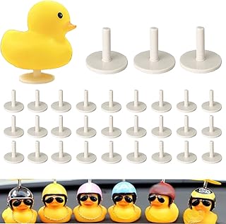 Rubber Duck Mount,30 Pcs Plastic Duck Plug Holder for Jeep Dash,Duck Plug Gift Jeeps Ducks Display Mount for Jeep Lover (Rubber Ducks Not Included) (White)