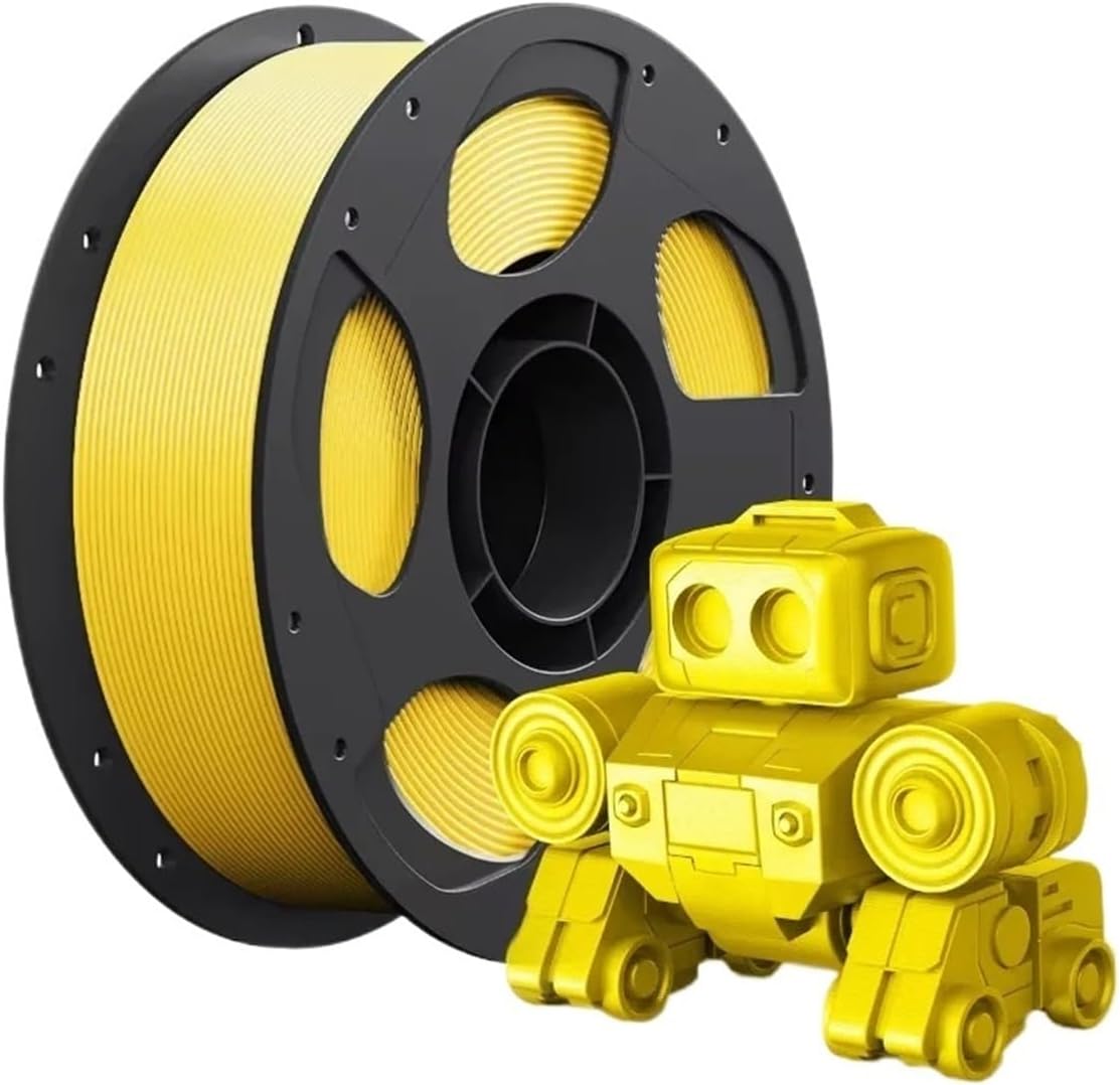 High-Speed PLA Filament 1.75mm Plastic for 3D Printer 1kg/Roll Rubber(Yellow 1kg)