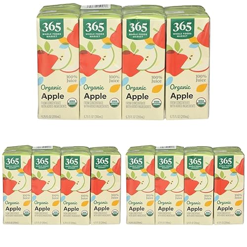 Vista 6 de 365 By Whole Foods Market, Con Wild Kratts, jugo orgánico 100% de concentrado, manzana (8 cajas de 6.75 onzas líquidas), 54 onzas líquidas