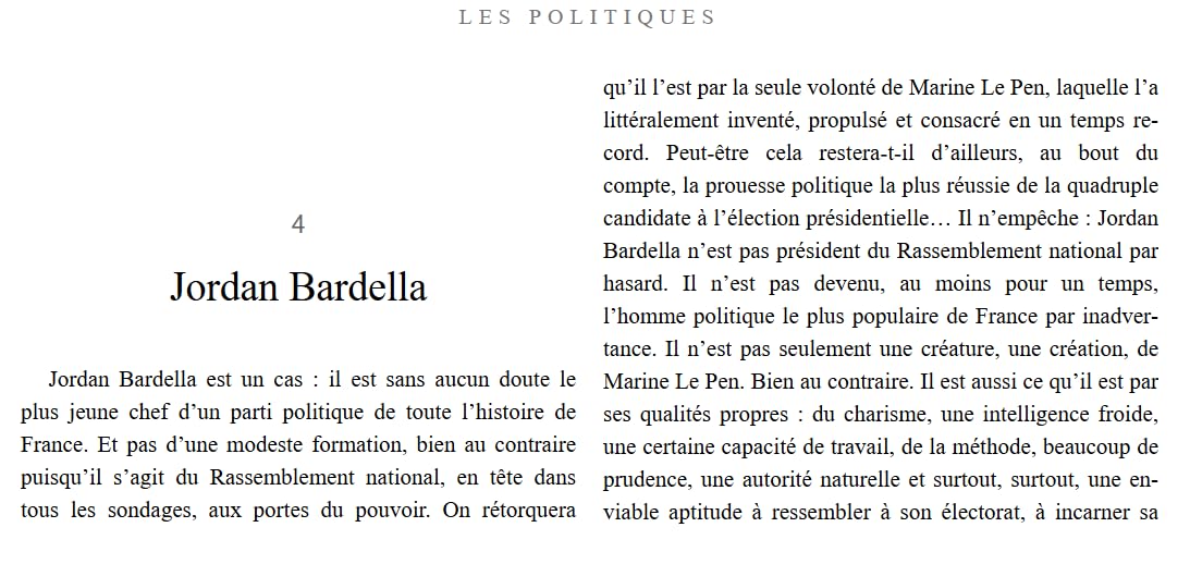 Les politiques: Portraits et croquis
