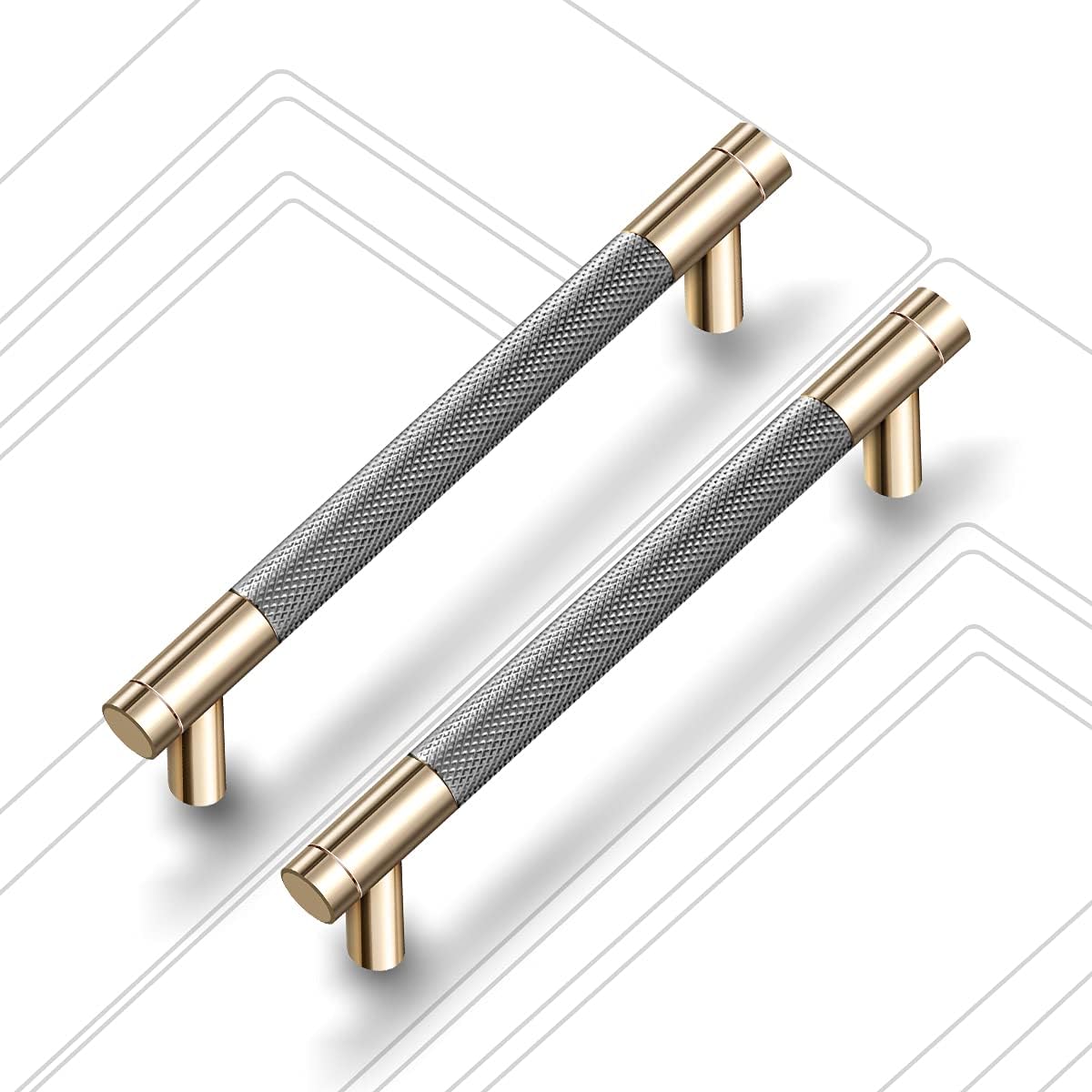 Gutuwellea Drawer Pull 2 Pack 5" Handles Pulls Aluminum