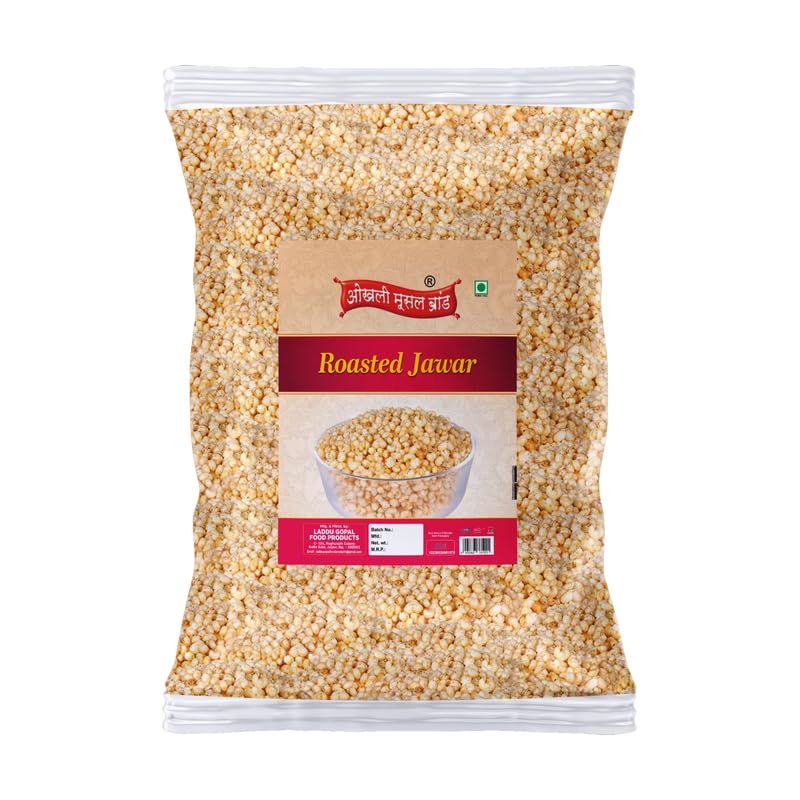 Image of OKHLI MUSAL BRAND Crispy Amravati Authentic Sorghum Jowar Jawar Puff Kurmura Kurmure Murmura Murmure Puff Snack | Namkeen | Ready to eat | Snacks Preservatives Free Tea Time Snacks-300g*1Pack