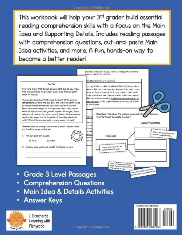 Main Idea Third Grade Reading Passages with Comprehension Passages: 3rd Grade Main Idea and Supporting Details Workbook (Comprehension Builders) - Image 2