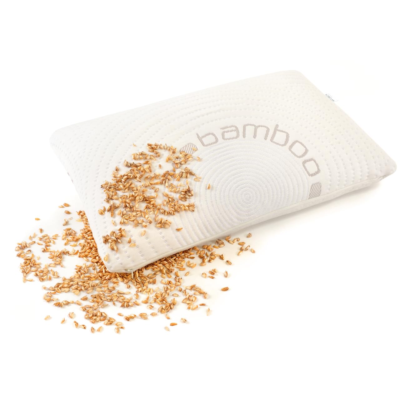 Almohada de espelta, almohada para el cuello, dolor de cuello, almohada para dormir de lado con fundas de cojín de bambú, cáscara de espelta, almohada de apoyo para el cuello, almohada ortopé
