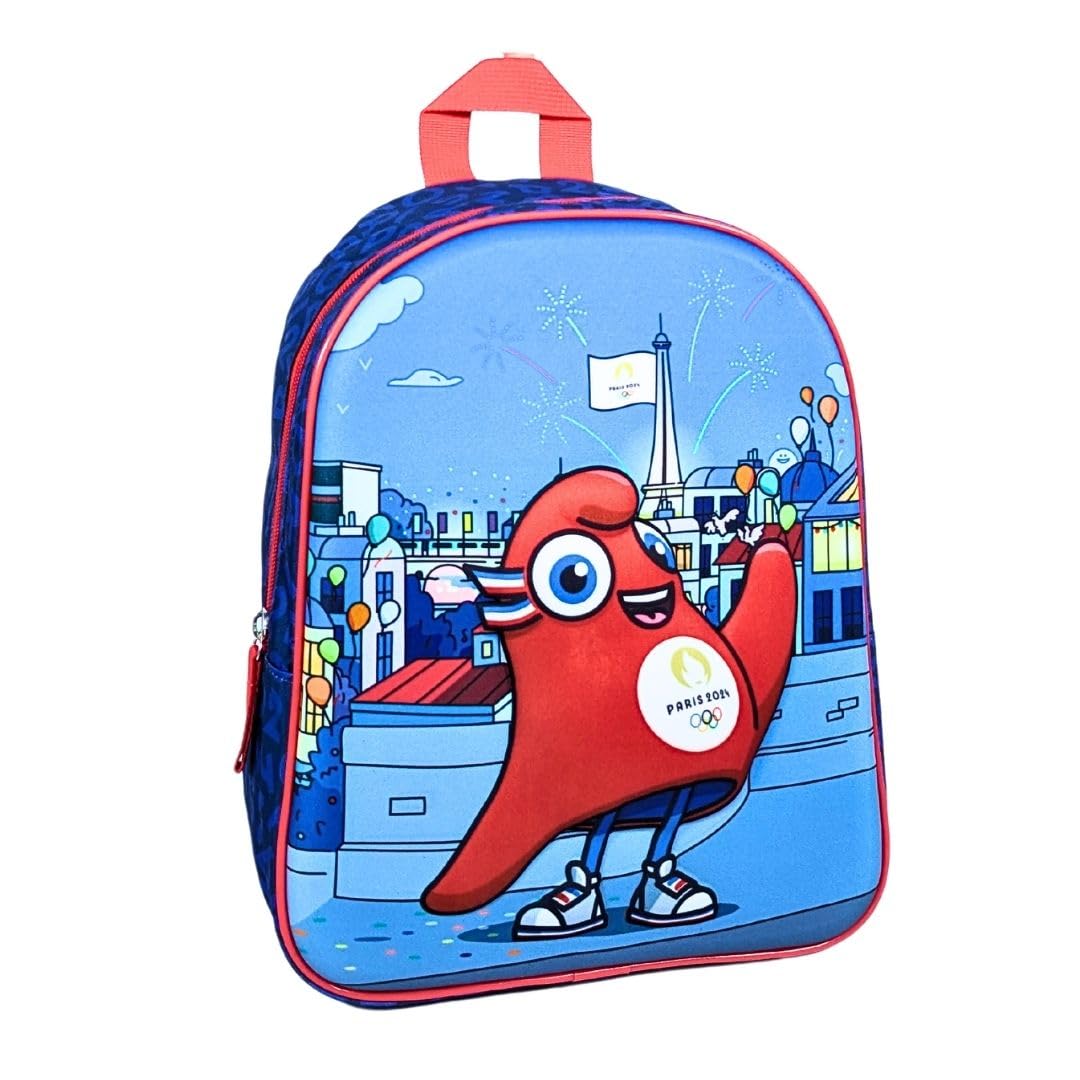 Sac à dos Paris 2024 bleu pour l'école maternelle et la garderie - 7