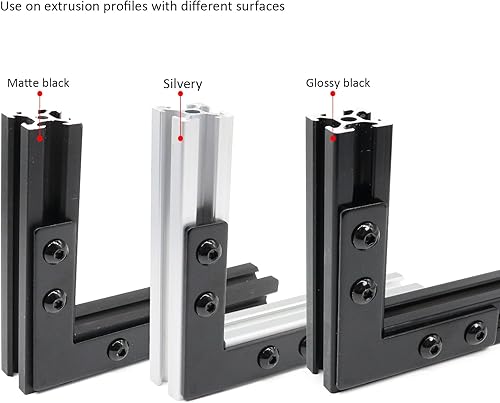 Miniatura 102 de 20 juegos 2020 de extrusión de aluminio 2020 soporte de esquina con ranura en T Serie 20 Hardware extruido conector de ángulo recto de 90 grados
