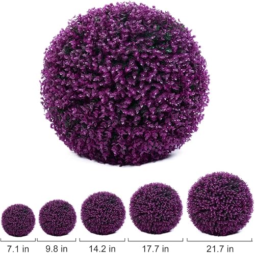 Miniatura 6 de 1 bola de topiario artificial con flores, plantas artificiales de boj topiario, bolas artificiales de boj para plantas, bolas decorativas para patio