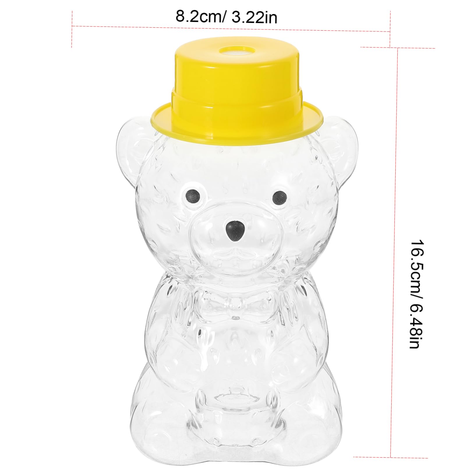 Garneck 6pcs Honey Bear Bottle Honey Bottle Cartoon Beer Bottle Plastic Sealing Bottles