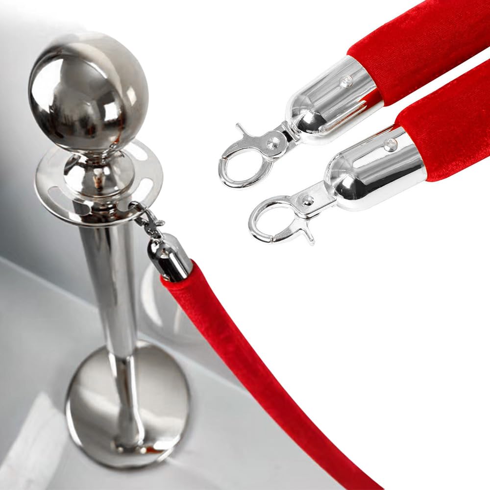 Produktbild von Aweisile Seilendanschlag 4 Stück – Endkappe Mit Haken Für Absperrseile, Leitplankenschnur, Zinklegierung – Praktisch & Stylisch