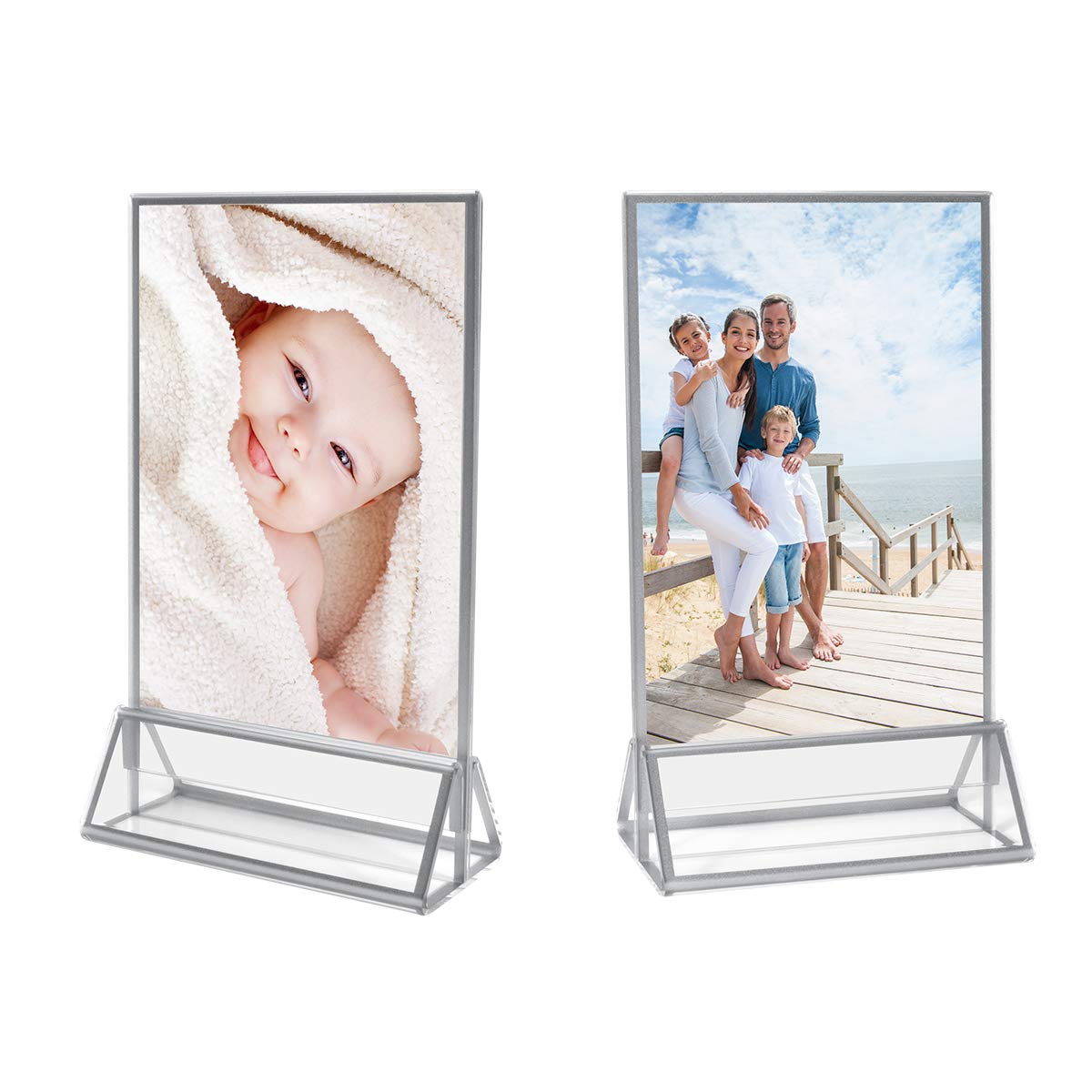 Niubee Acrylic Sign Holder 5x7, Wall Mount Sign Holder