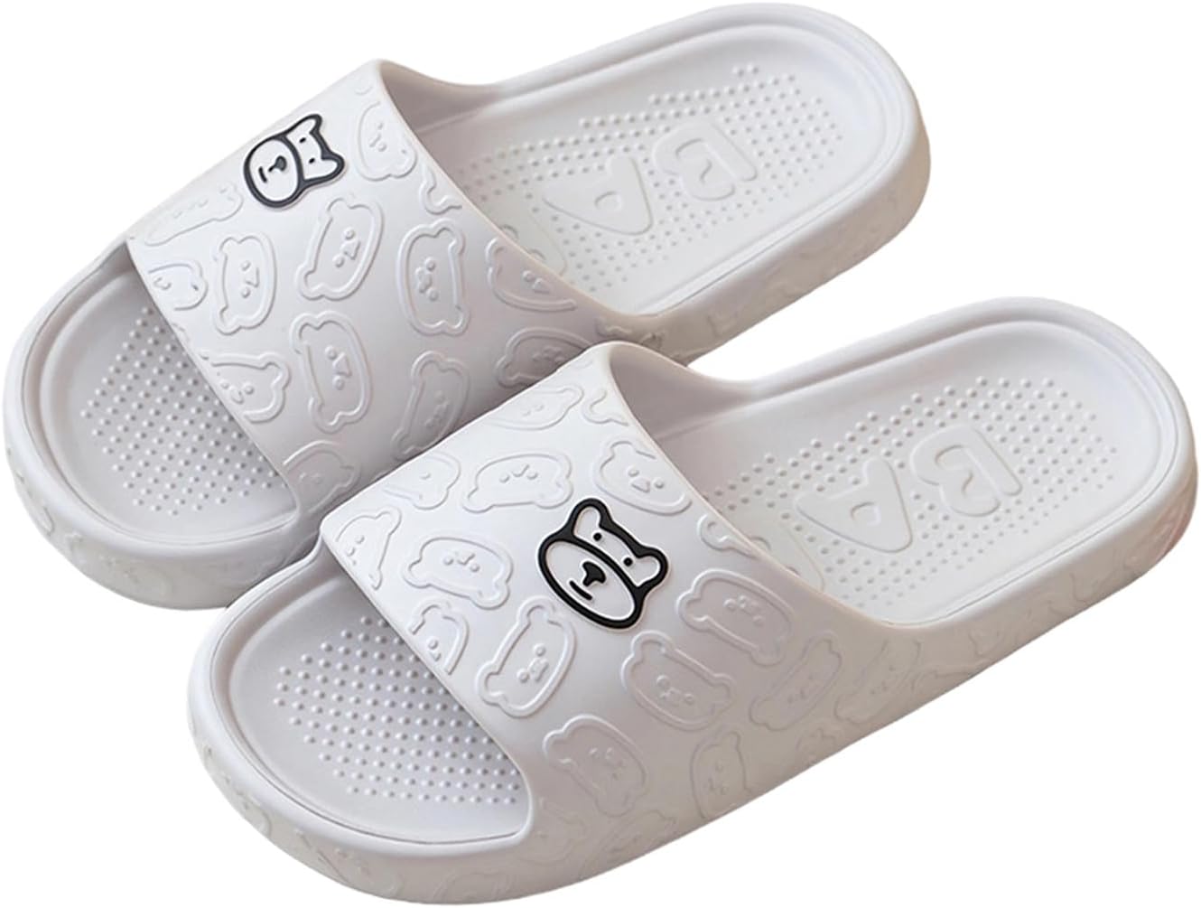 Lightweight Non Slip Shower Shoes for Women Men Cute Pattern Shower Slippers Slides Quick Dry Bathroom Beach Sandals