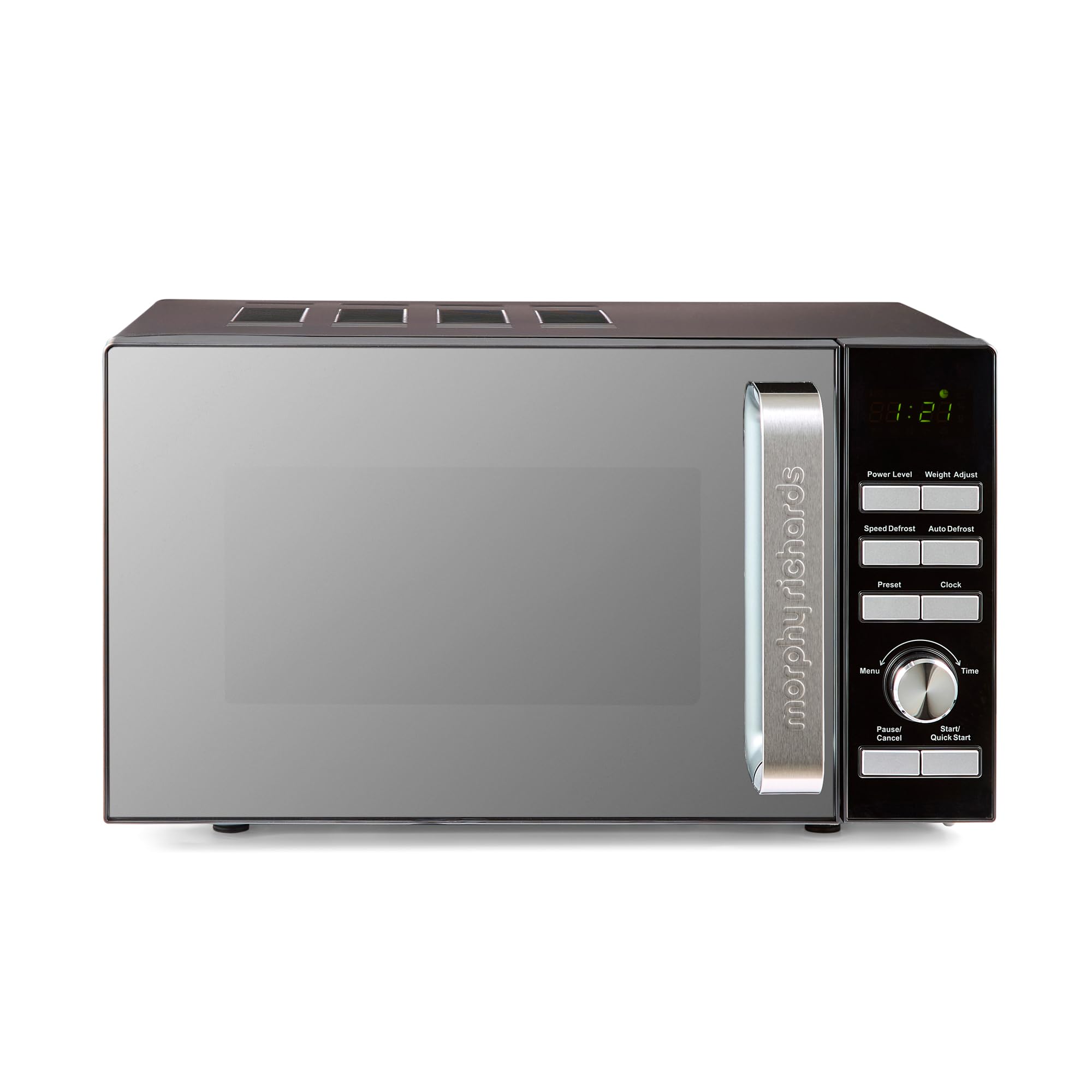 Morphy Richards Silver 20L 800W Digital Microwave With Mirror Door - Matt Black & | : Medium
