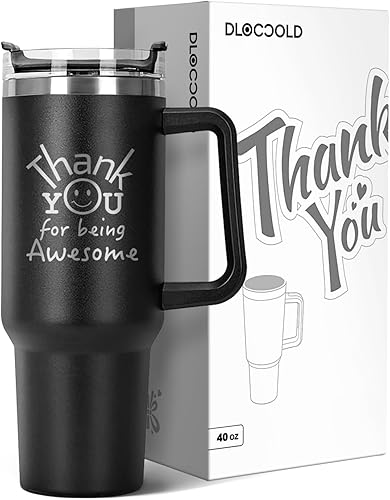 DLOCCOLD Regalos de agradecimiento, regalos de agradecimiento para empleados para compañeros de trabajo, regalos inspiradores, vaso de 40 onzas con
