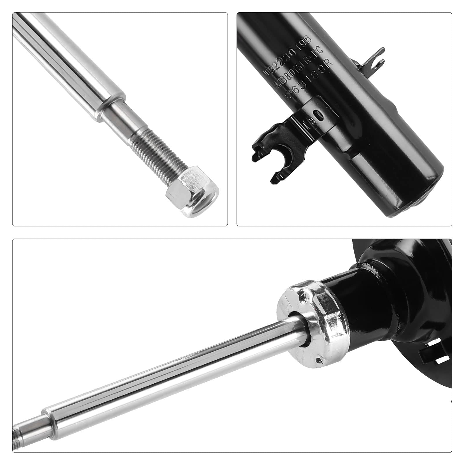 Frankberg 2 amortiguadores delanteros de 510 mm a presión de gas 3338014 | Compatible con: 208 I CA CC ,208 Furgoneta/Hatchback CR