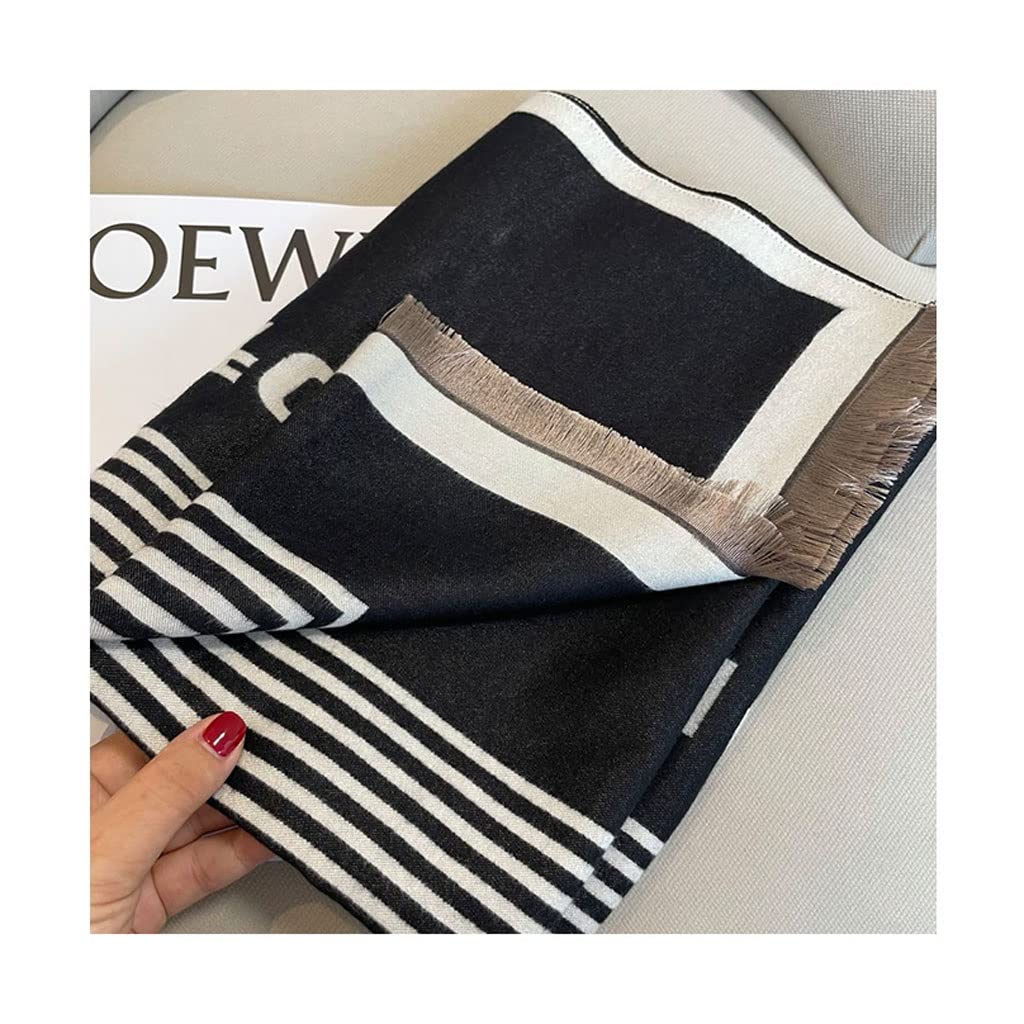 Sciarpe Calda imitazione cashmere sciarpa autunno e inverno donne scialle uomo a righe lettere a strisce lettere sciarpe lady coperta wrap sciarpe Sciarpe da donna