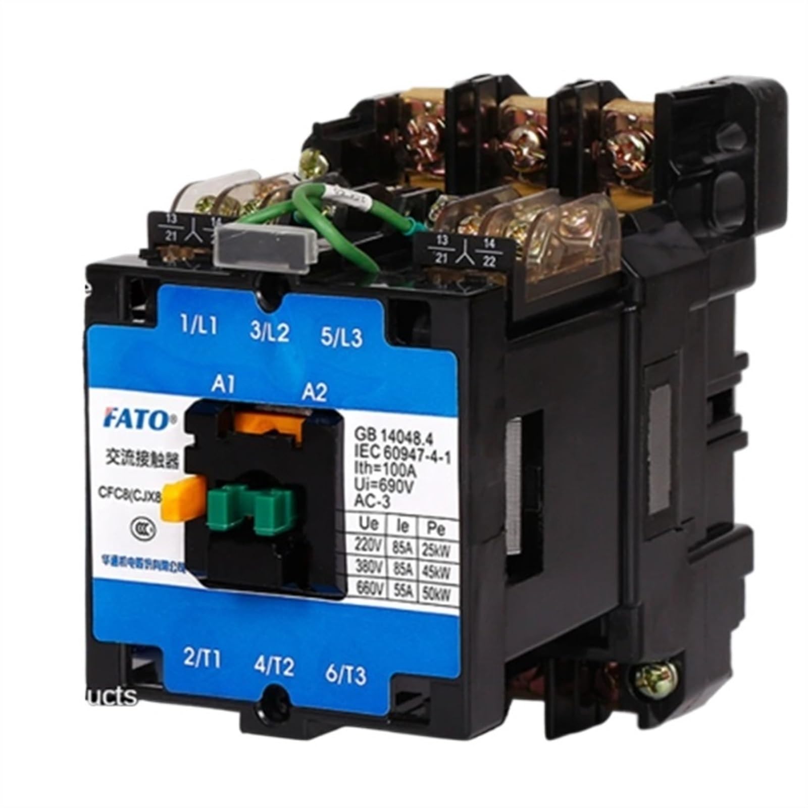 KNIUWMBMH AC Contactor CFC8-37 45 65 85 Flame Retardant AC Contactor-65 110V(Cfc8(cjx8)-45 110v)