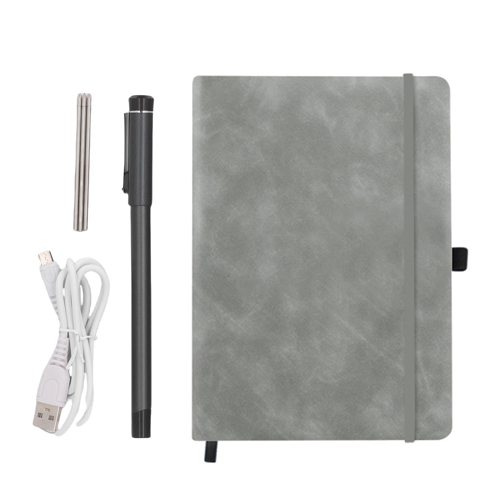 Bewinner Smart Pen Notebook Set, Notebook Elettronico del Blocco Note Digitale con Scrittura a 360 Gradi AI Drawing OCR Sincronizzazione in Tempo Reale per Smartphone e Tablet (GREY)