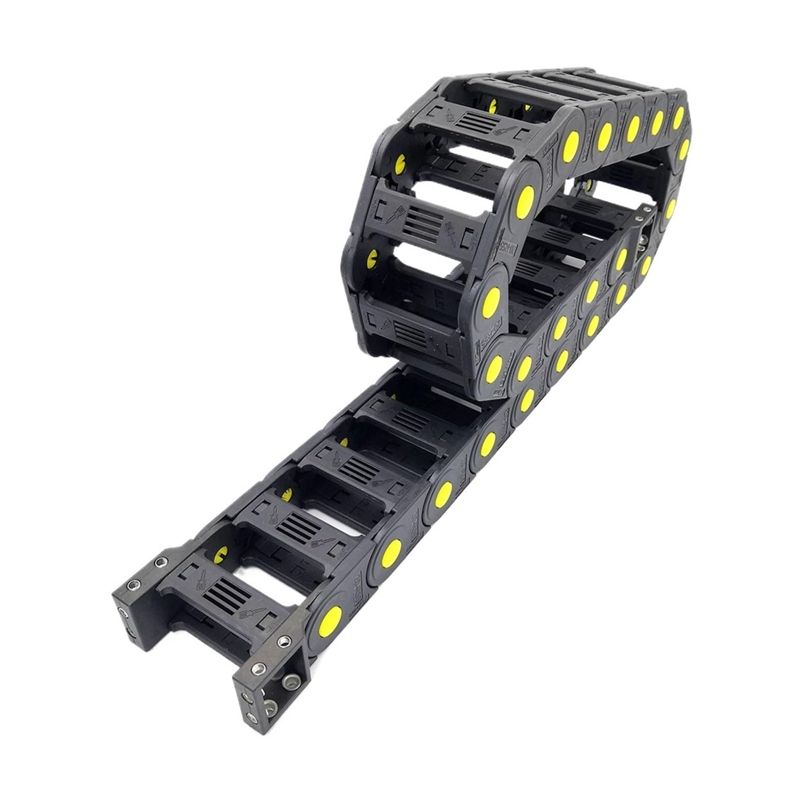 Łańcuch do przeciągania kabla, 1 m, 20 x 103 mm, łańcuch transmisyjny, uchwyt na przewód, linka holownicza ze złączami końcowymi do obrabiarek CNC (R125)