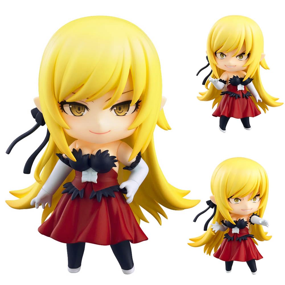 Anime ruchoma figurka z wymiennymi akcesoriami Oshino Shinobu, model z PCW, 10 cm, mini kolekcjonerska dekoracja, prezent dla fanów anime