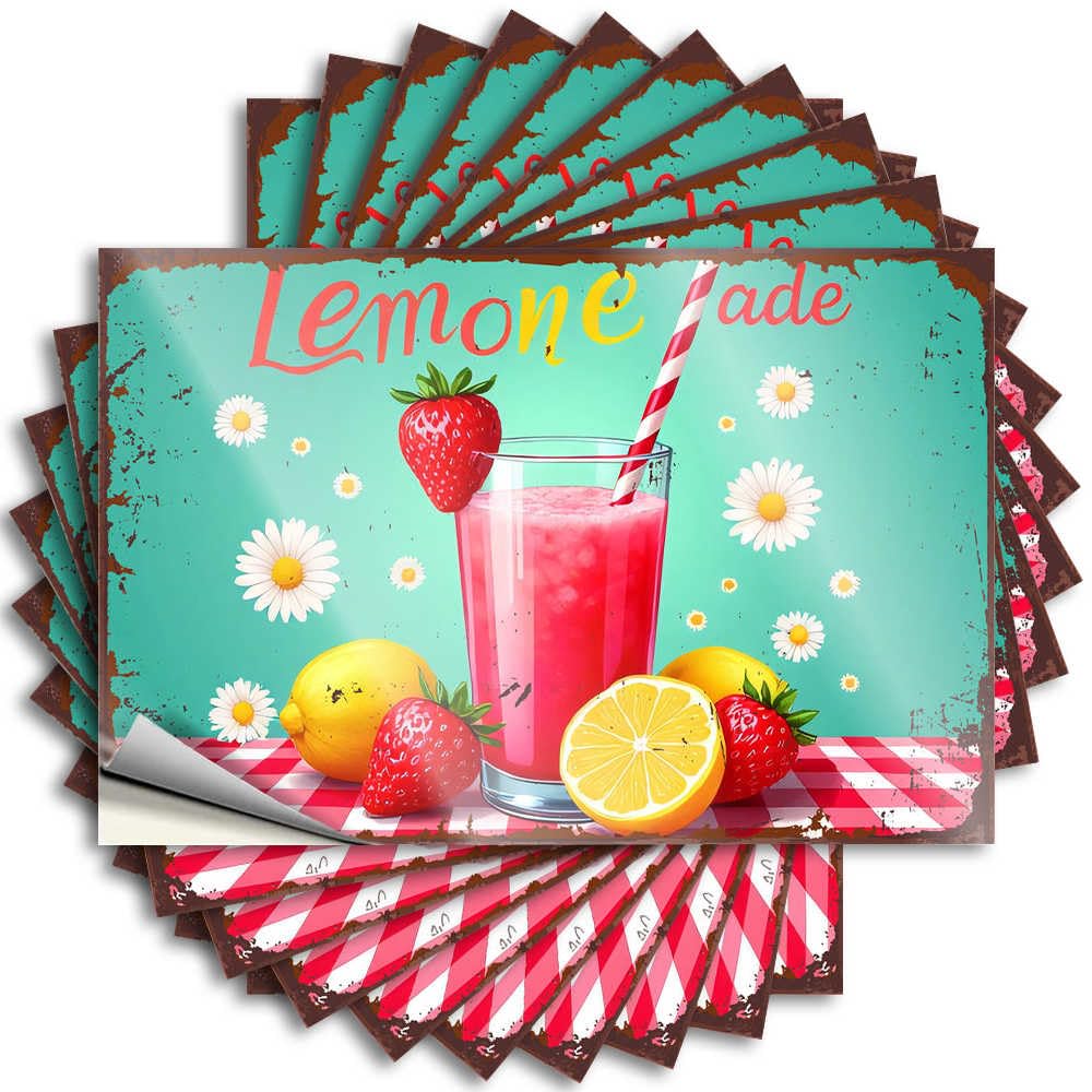 Funny Sticker - Affirmation Laptop Strawberry Lemonade: A Refreshing Summer Drink for Interesting Coffee(12X18CM)