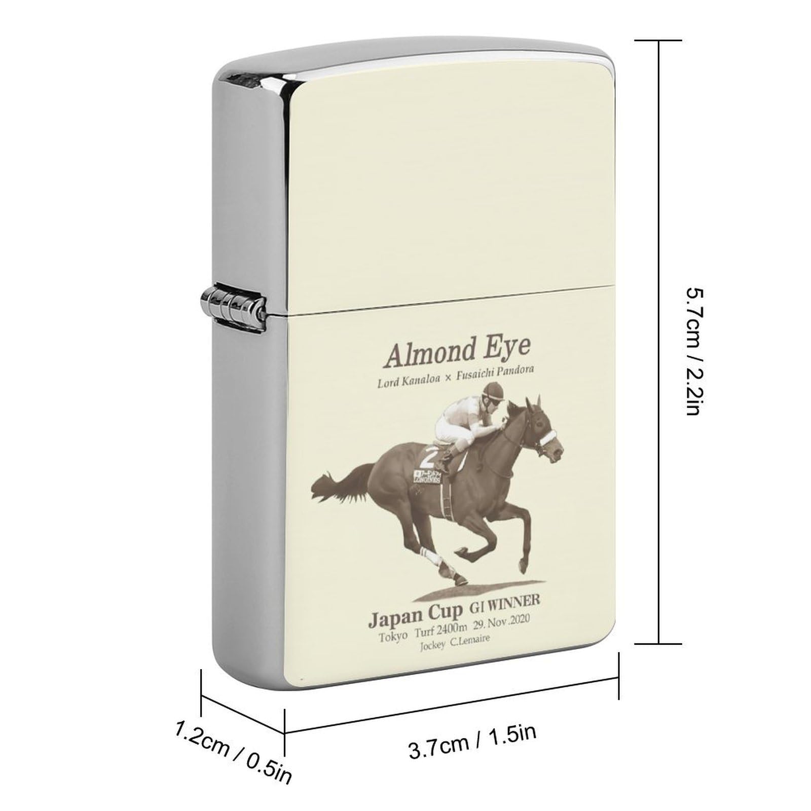 Amazon.co.jp: 銅製ライターケース 競馬 最強女王アーモンドアイ 記念